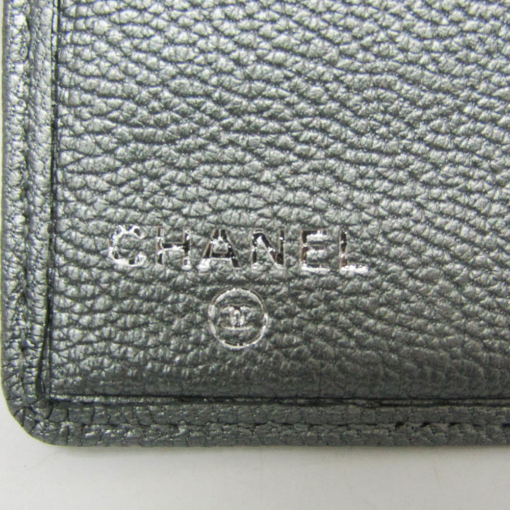 CHANEL Authentic Silver Leather Wallet - Picture 9 of 12